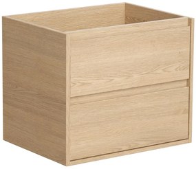 Mobile sotto lavabo sospeso 60 cm Placcatura rovere - MILIPAM