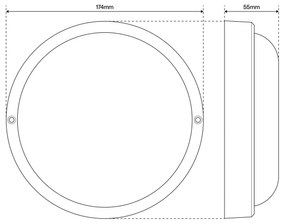 Plafoniera LED da Esterno 15W IP65 Tonda CCT - Bianco Variabile