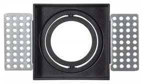 Portafaretto da Incasso GU10 Quadrato Orientabile 80x80mm - Nero Colore del corpo Nero