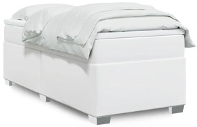 Giroletto A Molle Con Materasso Bianco 100x200 Cm İn Similpelle /