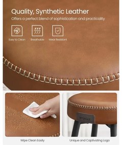 Sgabello da bar LIOR marrone/nero