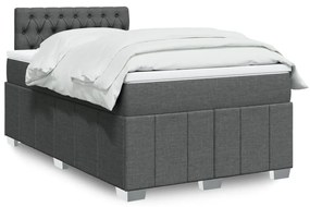 Giroletto A Molle Con Materasso Grigio Scuro 120x190cm Tessuto /