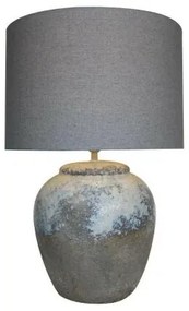Lampada da tavolo DKD Home Decor Tela Ceramica Grigio (38 x 38 x 60 cm)