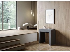 Consolle allungabile a 299 cm Allin Antracite spatolato 78x47 cm con allunghe Interne