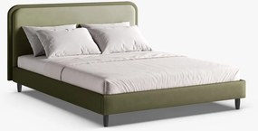 Letto imbottito Aveline in Magic Velvet e pelle vegan Vega - 180x200 cm