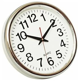 Orologio da Parete Q-Connect KF15589 Bianco Ø 30 cm Plastica