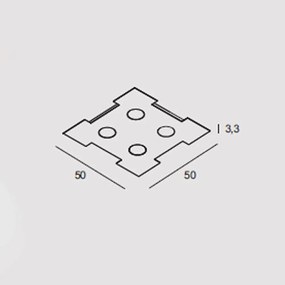 Plafoniera Contemporanea Atene Metallo Foglia Oro 4 Luci Gx53