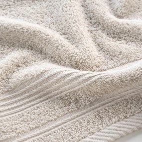 Asciugamano tipo terry beige in cotone 30x50 cm Tendresse – douceur d'intérieur
