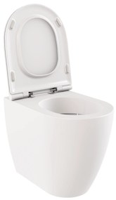 Wc a Terra Senza Brida Azzurra Ceramica "Comoda" Bianco Lucido
