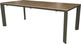 FALL - tavolo da giardino in alluminio allungabile 215/280x100 effetto legno