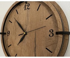 Li-Go 23628/DUB3 - Orologio da parete LED/1xAA Ø 32 cm rovere chiaro/tondo