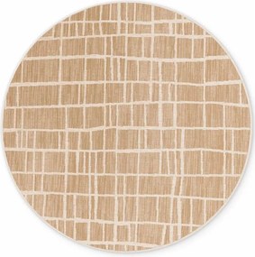 Tappeto da interno/esterno rotondo color crema/di colore naturale ø 160 cm Haringey Crouch – Ted Baker