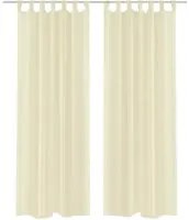 Tende Trasparenti 2 pz Crema 140 x 175 cm cod mxl 67411