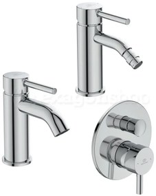 Ideal Standard Ceraline Set Miscelatore Lavabo Bidet Doccia Cromo