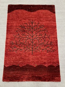 Loribaft Tappeto 120x80 Rosso (Iran) Annodato A Mano