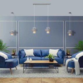 Lampadario a sospensione con filo VOLTA 1xE27/15W/230V grigio