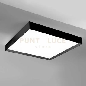 Aoi p/g - plafoniera alluminio nero a led 3000-4000k  6000-6300lm 8...