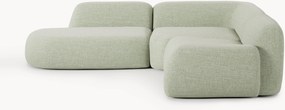Divano angolare componibile 4 posti in bouclé con chaise longue Wolke