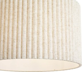 Lampada a sospensione Japandi beige con paralume in lino 50cm - Fedde
