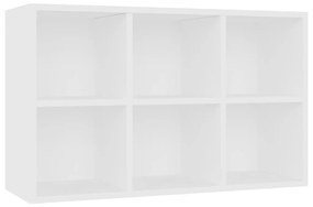 Libreria/Credenza Bianca 66x30x98 cm in Legno Multistrato