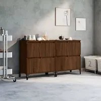 Credenze 2pz Rovere Marrone 60x35x70 cm in Legno Multistrato 3185766