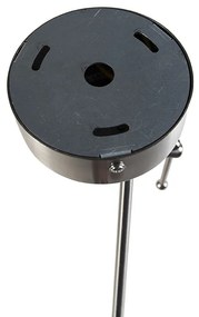 Lampada a sospensione in acciaio con paralume plissettato crema 35 cm - Blitz