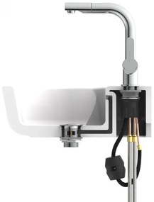 Schütte 79710 - Rubinetto per lavello LONDON con doccetta estraibile, finitura cromata lucida