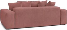 Divano in rosa chiaro con rivestimento in velluto a coste 280 cm Voltaire – Bobochic Paris