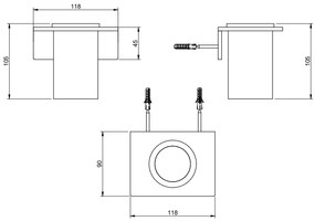 Treemme 5mm IT9004ISZZZZ bicchiere portaspazzolini a muro bianco inox satinato