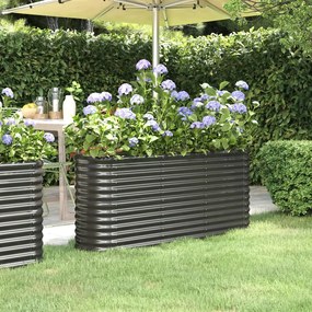 Letto Da Giardino İn Acciaio A Polvere 152x40x68 Cm Antracite /