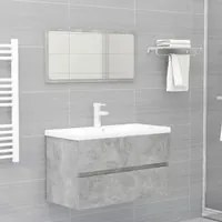 Set Mobili da Bagno Grigio Cemento in Truciolato cod mxl 6156