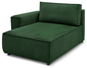Modulo divano in velluto a coste verde, angolo sinistro Nihad modular - Bobochic Paris