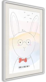 Poster  Polite Bunny  Cornice Quadri Cornice d'oro, Larghezza x Altezza Home decor 40x60