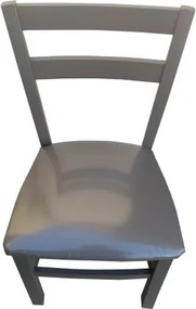 Sedia in legno con seduta ecopelle MINA Set da 2 Grigio