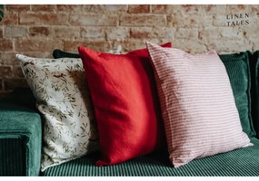 Federa 40x60 cm Red Natural Stripes - Linen Tales