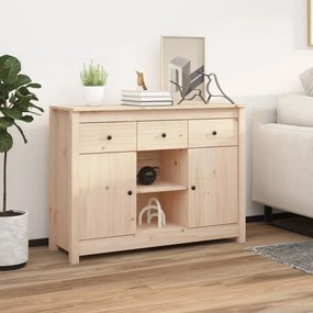 Credenza 100x35x74,5 Cm İn Legno Massello Di Pino /