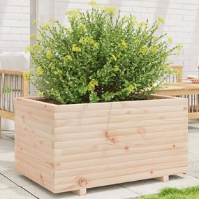 Fioriera Da Giardino 90x60x49,5 Cm İn Legno Massello Di Pino /