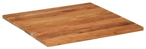 Piano per tavolo 90x90x2,5 cm quadrato legno massello di acacia