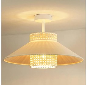 Duolla - Lampadario a plafone RIO RATTAN 1xE27/15W/230V diametro 45 cm beige/rattan