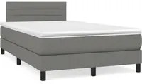 Letto a Molle Materasso e LED Grigio Scuro 120x190cm in Tessutocod mxl 91742