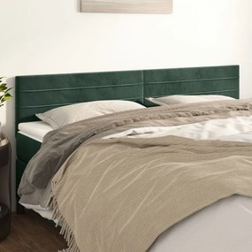 Testiere 2 Pz Verde Scuro 100x5x78/88 Cm İn Velluto /