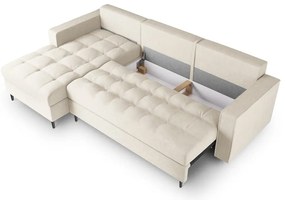 Divano letto beige chiaro Santo, angolo sinistro - Milo Casa