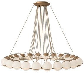 Astep - Modello 2109/24 Lampada a Sospensione Ø14 Opal/Golden Astep