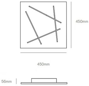 Flat plafoniera 42w 1630lm 3000k sand