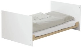 Lettino bianco con sponde rimovibili/con altezza regolabile 70x140 cm Gabriella – Roba