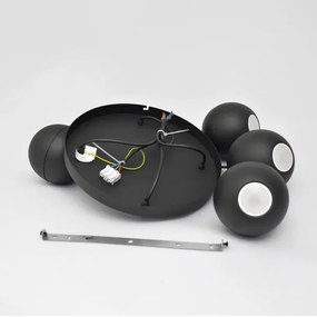 Lampadario LED a sospensione con filo MIDWAY 4xGU10/4,8W/230V nero