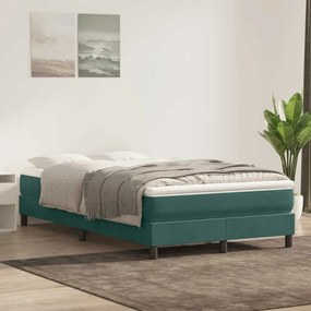Letto A Molle Senza Materasso Verde Scuro 120x220 Cm Velluto /
