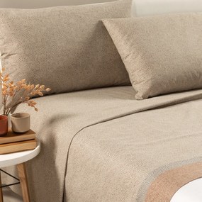 Completo Lenzuola Matrimoniale Tortora British Caleffi home,