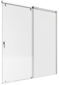 Porta doccia scorrevole Neo L 170 x H 200cm, Sp. 8 mm in vetro vetro senza finitura / trasparente profilo cromo