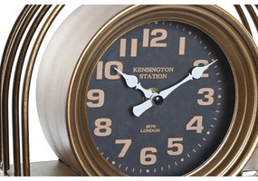 Orologio da Tavolo DKD Home Decor Cristallo Nero Dorato Ferro (25 x 8 x 31 cm)